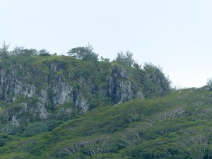 The rock climb to the flat top